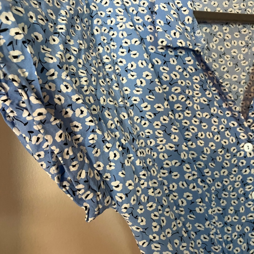 Blue Floral Women's Dress